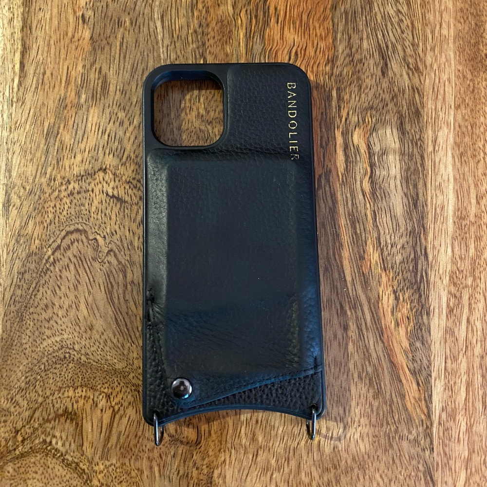 Bandolier Black Leather Crossbody Phone Case iPhone 11 Pro